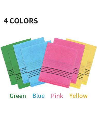 Molain 8Pcs Korean Exfoliating Bath Washcloth Set - Large Size Reusable Viscose Rayon Towel for Body Scrub and Shower - Premium Asian Exfoliating Mitts - Buy Online on GoSupps.com