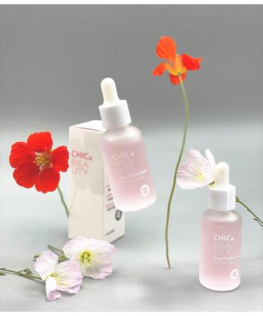 ChicBeauty Total Perfection Serum - Organic Anti-Aging Brightening & Moisturizing | Hyaluronic Acid Niacinamide Vitamin C & E - 1 oz - Buy Online on GoSupps.com