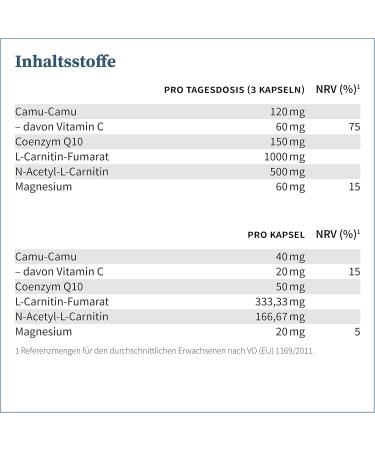 NatuGena Carnitine & Q10 - Boost Muscle Function & Energy Metabolism | 90 Capsules for 30 Days - Buy Online on GoSupps.com