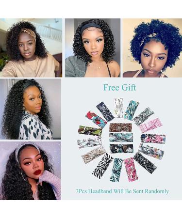 IVCoco 14 Inch Curly Headband Wig - 180% Density 10A Grade Brazilian Human Hair, Glueless, Natural Color - Buy Online on GoSupps.com