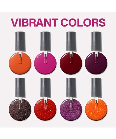 AILLSA Red Glitter Gel Nail Polish Set - 8 Colors for 2022 Spring Summer | Soak Off UV Gel Polish Kit for Nail Art Manicure - Perfect Holiday Gift for Women & Girls - Buy Online on GoSupps.com
