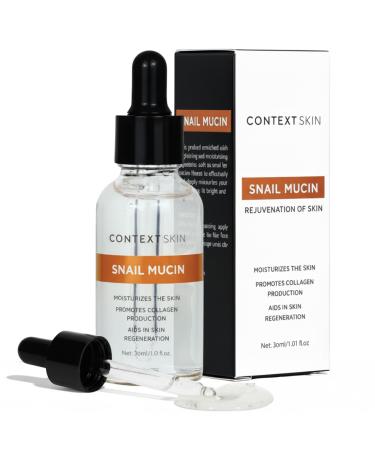 Context Skin Snail Mucin Serum for Face - Lightweight Hydrating Facial Serum with Snail Extract - Fast-Absorbing Formula for Smooth-Feeling Skin and Natural Glow -1 Fl Oz