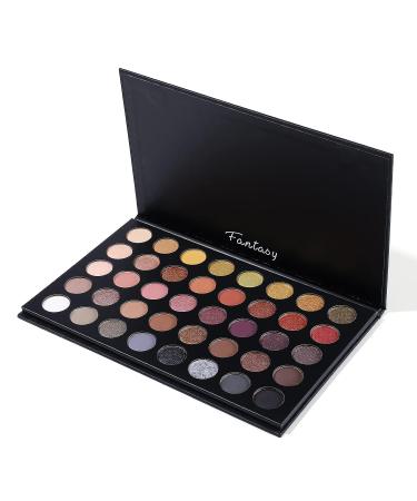 Professional 40-Shade Neutral Eyeshadow Palette - Matte, Shimmer, Warm Tones - Naked Nudes, Rose Gold, Smoky Brown - Pressed Powder Makeup Kit - Buy Online on GoSupps.com