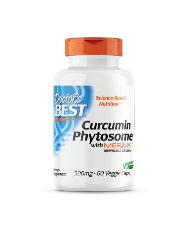 Doctor's Best Curcumine Phytosome with Meriva 500mg 60 Vegan Capsules Lab Tested Gluten Free SOYA Free Vegetarian