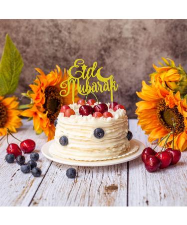 ALLY-MAGIC Eid Mubarak Cake Topper Mubarak Eid Cake Topper Eid Cake Decorations Crescent Moon Star Eid Baking Decorations for Eid Party Islam Cake Decorations Y4-KZJDGZS - Buy Online on GoSupps.com