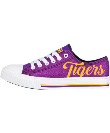 LSU Tigers Womens Glitter Low Top Canvas Shoes - Size 6 - Buy Online on GoSupps.com