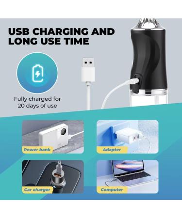 Portable Water Dental Flosser - Rechargeable Oral Irrigator | 3 Modes IPX7 Waterproof 220ML Tank | Perfect for Kids & Adults - Buy Online on GoSupps.com