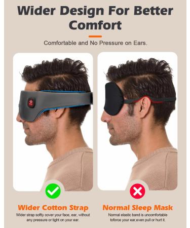 Silk Cordless Heated Eye Mask - Washable Sleep Mask & Electric Eye Heating Pad for Blepharitis Sinus Relief - Perfect Gift for Men & Women - Buy Online on GoSupps.com