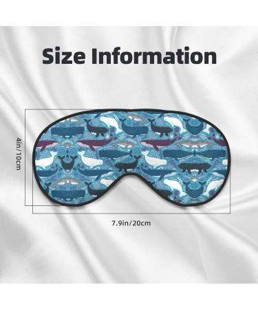 Whale Pattern Unisex Sleep Eye Mask | Soft Comfort Eye Shade for Travel Yoga & Shift Work - Buy Online on GoSupps.com