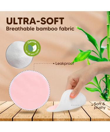 Reusable Nursing Pads for Breastfeeding  14-Pack - 4-Layers Organic Bamboo Nursing Pads - Breastfeeding Pads - Washable Breast Pads - Natural Bamboo Maternity Pads  Nipplecovers Pastel Touch Large 4.8" - Buy Online on GoSupps.com