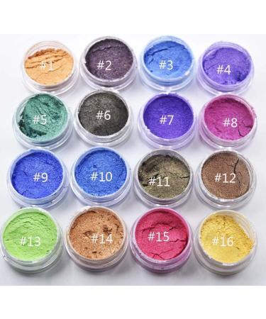 50 Gram for 1 Bag Pearl Luster Powder 16 Colors Mica Pearl Pigment Dust Powder for DIY Nail Art Polish and Makeup Eye Shadow - (Color: 10 50g)