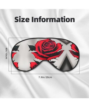 SSIMOO Red Rose Sleep Mask - Adjustable Breathable & Fashionable Eye Mask for Comfortable Sleep | International Shipping Available - Buy Online on GoSupps.com