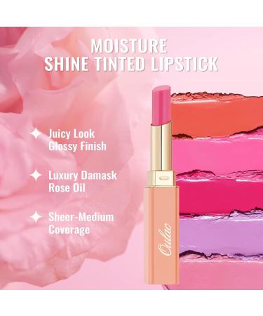 Oulac 2-in-1 Shimmering Lipstick & Lip Balm - Vegan Copper Lip Care for Hydrated Juicy Lips | Shine & Repair Dry Cracked Lips (S01) - Buy Online on GoSupps.com
