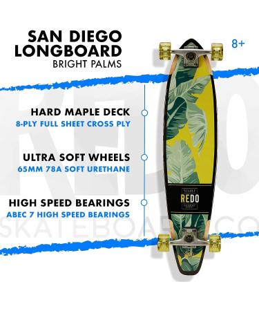 ReDo Skateboard Co. Kids 8 San Diego Palms Cruiser Complete Skateboard - Multicolor - Buy Online on GoSupps.com