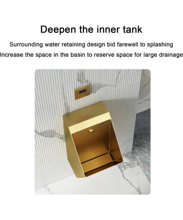 304 Stainless Steel Induction urinals Household Wall-Mounted Vertical Toilets Commercial Small Drainage Toilets Used in Bars Hotels Schools Public Toilet Urinal (Gold a) - Buy Online on GoSupps.com