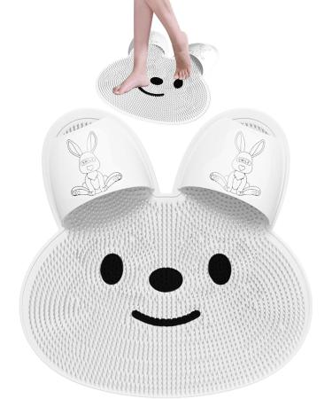 Lave-Pieds Et Dos De Douche - Tapis R curage pour Masseur De Pieds De Douche en Forme De Lapin Tapis De Massage Antid rapant pour Le Dos pour Le Corps Les Pieds La Douche Et Le Bain Blanc - Buy Online on GoSupps.com