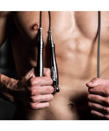 Primafit Pro Speed Jump Rope for Adults | Adjustable 3m Fitness Jump Rope with Weights 2 Ball Bearings & Anti-Slip Handles - Perfect for Boxing MMA & CrossFit - Buy Online on GoSupps.com