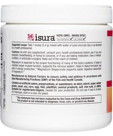 Natural Factors Magnesium Bisglycinate 200 mg - Pure 4.2 oz (120 g) for Optimal Relaxation & Support - Buy Online on GoSupps.com
