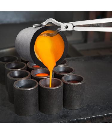 5 Pcs Clay Graphite Foundry Crucible Kit for Melting, Casting, and Refining - Includes 4Kg Crucibles, Ingot Mold, Stainless Steel Tongs, and Stir Rod - Buy Online on GoSupps.com