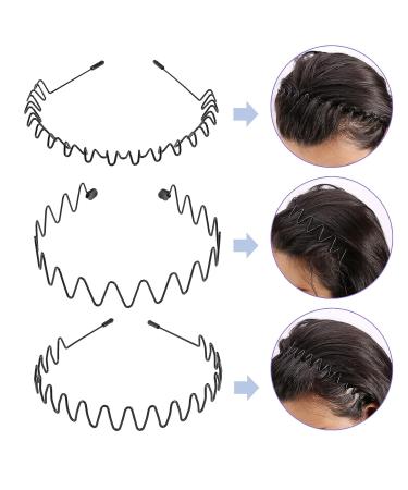 Spring Wavy Metal Hair Bands | Non Slip Unisex Headband for Men and Women | Fashion Sports Hairband - Buy Online on GoSupps.com