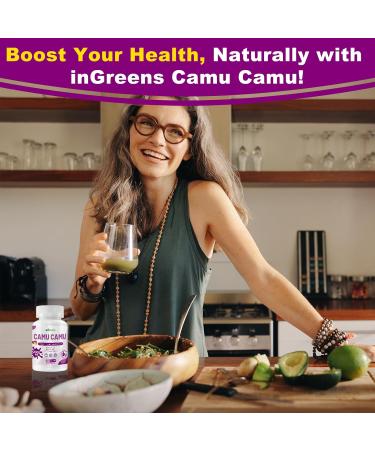 Organic Camu Camu Capsules 2000mg | High Natural Vitamin C Powerful Antioxidant Blend | 60 Capsules Non-GMO Gluten-Free Immune Support & Skin Health 60 Count (Pack of 1) - Buy Online on GoSupps.com