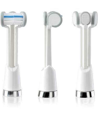 Triple Bristle Kids Sonic Toothbrush Replacement Heads - Patented 3 Brush Design - Angled Bristles - Safe on Braces - 2 Pack - Buy Online on GoSupps.com