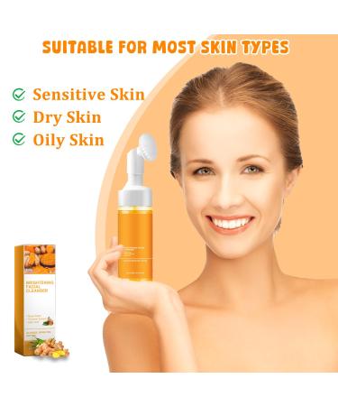 Buy Turmeric Facial Cleanser - Gentle Foaming Wash for All Skin Types | Natural Skincare - Buy Online on GoSupps.com