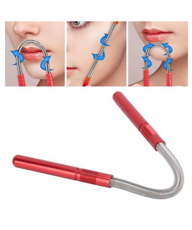 Spring Bend Epilator | Feather Hair Remover Tool | Stainless Steel Facial & Makeup Cleaner (Red) - Shop Internationally - Buy Online on GoSupps.com