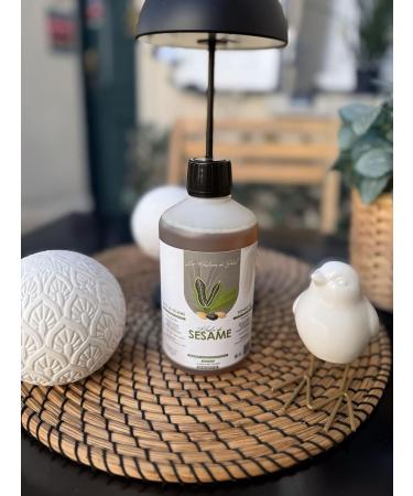 The Oil Mills of the Sahel Pure and natural sesame oil cold pressed face body hair and massage rich in vitamin E and antioxidants cosmetic and food safe use 500 ml - Buy Online on GoSupps.com