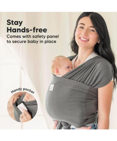 Keababies D-Lite Elastic Baby Sling Carrier | Newborn Ring Sling | Easy On Baby Carrier in Graphite - Buy Online on GoSupps.com