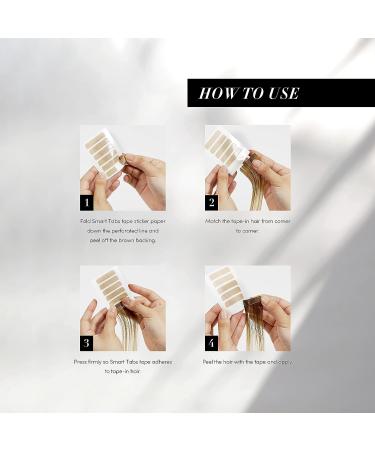 Professional Double-Sided Replacement Tape for Hair Extensions - 60 Tabs (4 cm x 0.9 cm) Clear - Buy Online on GoSupps.com