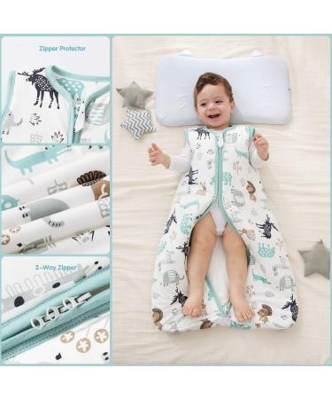 Mosebears Baby Winter Sleeping Bag 2.5 Tog | Blue Zoo | 100% Cotton | 18-24 Months - Buy Online on GoSupps.com