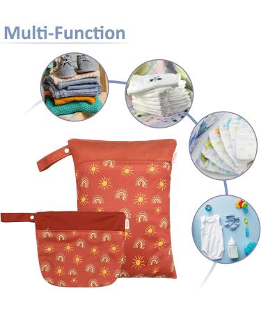 Seaur Wetbag Set - Waterproof Nappy Pocket for Kids | Reusable Diaper Bag | 2 Pack (20x28cm & 30x40cm) - Ideal for Beach Pool Gym & Travel - Buy Online on GoSupps.com
