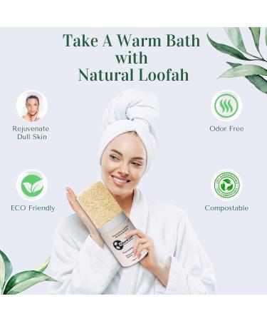 Natural Loofah Exfoliating Body Scrubber | Organic Shower Sponge for Spa & Skin Care - Buy Online on GoSupps.com