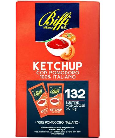  Italian Gourmet E.R. Biffi 132 Pack of 3 Ketchup Sauces 10g Ideal for chips hamburger buns and sandwiches + Italian gourmet polpa 400g - Buy Online on GoSupps.com