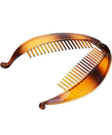 Buy 4-Piece Banana Clips & Fish Comb Combs | Wide Tortoise Kamm Hair Clips for Women - Black Gradient & Brown - 14 cm Long - Buy Online on GoSupps.com