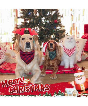 Remifa Dog Bandana 6PCS - Birthday Gift Washable Plaid Printing Bib Double Reversible Scarf Adjustable Accessories for Dogs and Cats - Buy Online on GoSupps.com