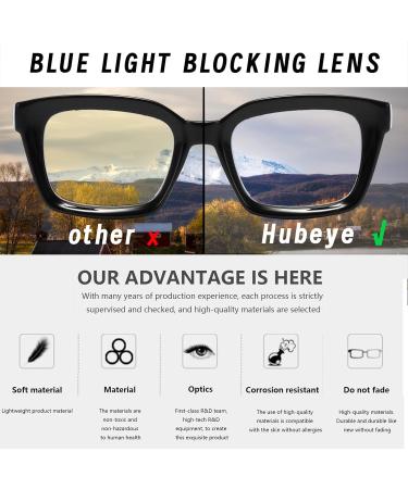 Hubeye Reading Glasses for Women - 3 Pack Oprah Style Square Blue Light Blocking Readers with Spring Hinge +2.5 Diopters - Black/Grey & Dark Grey Leopard - Buy Online on GoSupps.com