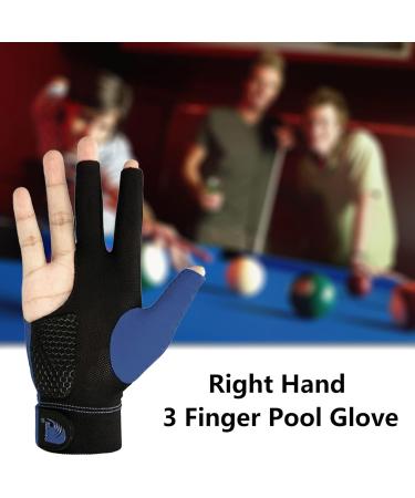 Buy 3 Fingers Billiard Gloves - Right Hand Snooker & Cue Gloves for Ultimate Control | Dark Blue - Buy Online on GoSupps.com