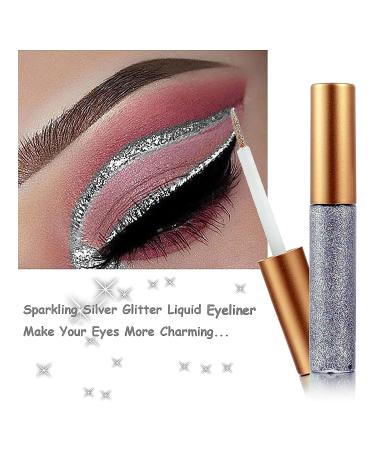 Rosarden Silver Glitter Eyeliner - Waterproof Shimmer Metallic Liner for Multi Dimensional Eye Makeup - Buy Online on GoSupps.com