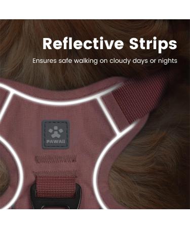 Pawaii Dog Harness for Medium-Sized Dogs | Adjustable Reflective & Breathable Anti-Pull Chest Harness in Pink (Size M: 55cm-68cm) - Perfect for Training & Walking - Buy Online on GoSupps.com