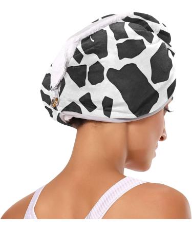 Black Graffiti Hair Towel 2 Pack - Super Absorbent Quick Dry Hair Turbans for Women & Girls | Ideal Hair Drying Solution - Buy Online on GoSupps.com