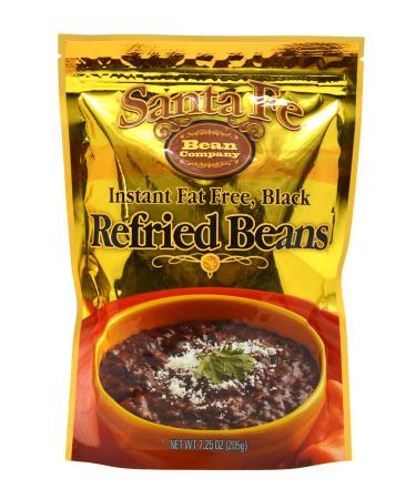Santa Fe Bean Company Instant Fat Free Black Refried Beans 7.25-Ounce (Pack of 8) Instant Black Bean Refried Beans All Natural High in Fiber Fat Free Gluten-Free