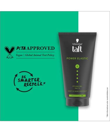 Schwarzkopf Henkel Schwarzkopf TAFT Gel Power Elastic 150 ml hair gel for up to 48 hours of strong hold gentle on hair and scalp vegan hair styling gel - Buy Online on GoSupps.com