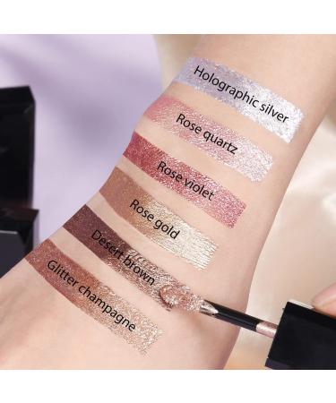 EYESEEK Metallic Brown Liquid Eyeshadow - Cream Gel Shimmer Glitter Shadow - Buy Online on GoSupps.com