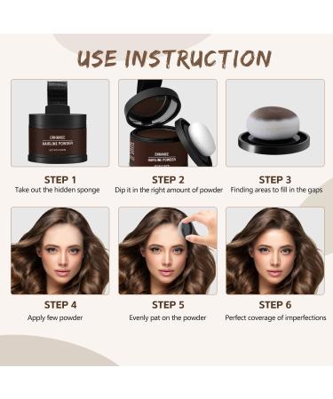 Veronni Hairline Concealer Powder - Dark Brown 1 Fl Oz | Thinning Hair & Gray Root Coverage for Men & Women - International Shipping Available - Buy Online on GoSupps.com