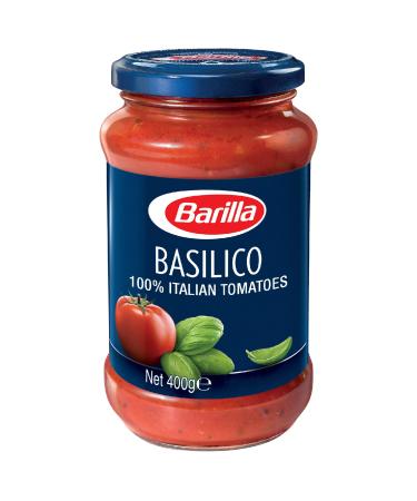 Barilla Basilico Pasta and Pizza Sauce 400g Italy Non - GMO Project Verified Vegan Gluten free No added Colour or Presevatives Pasta Pizza 400 g (Pack of 1)