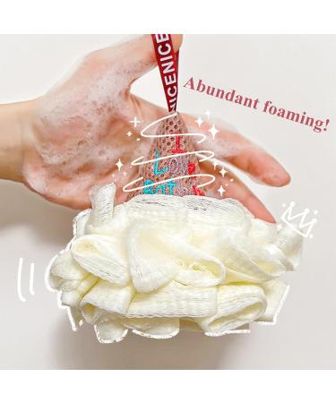 2pcs Travel Size Baby Sponge - Cute Cartoon Ice Cream Toddler Shower Loofah & Kids Bath Towel Ball for Easy Body Washing - Buy Online on GoSupps.com