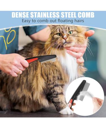 Monsully 2 Pcs Flea Comb for Dogs Cats Pet Professional Lice Comb Dust Comb Flea Comb Coarse & Fine Teeth Nit Comb Stainless Steel Lice Flea Comb - Buy Online on GoSupps.com