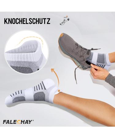 Falechay 8 Pairs Unisex Sneaker Socks - Breathable Cotton Sports Socks for Men & Women | Short Running Socks Size 35-38 - White - Buy Online on GoSupps.com